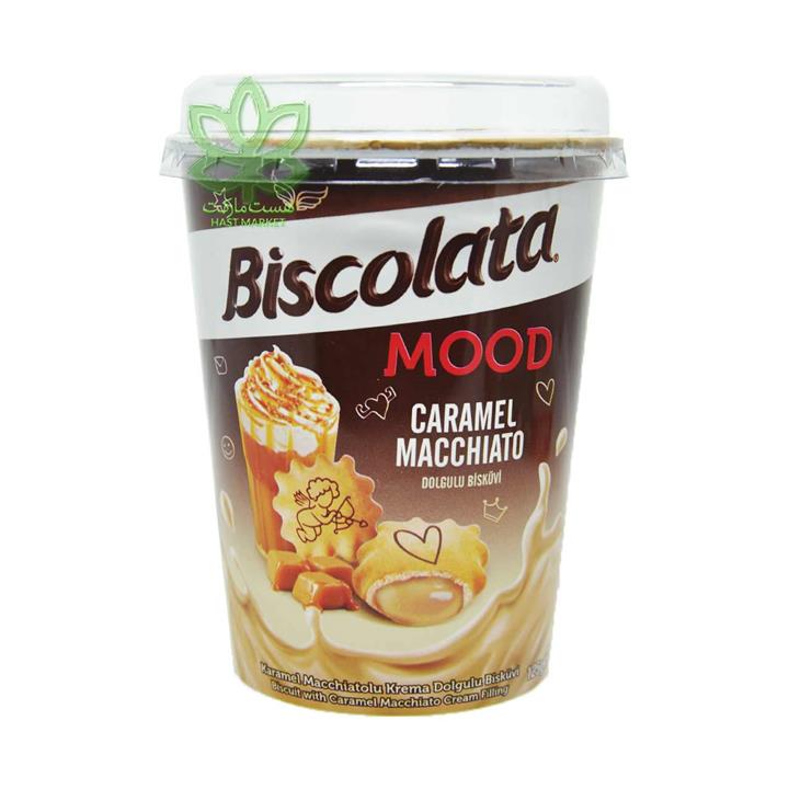 بیسکوییت با مغز کارامل ماکیاتو لیوانی ۱۲۵ گرم بیسکولاتا – biscolata